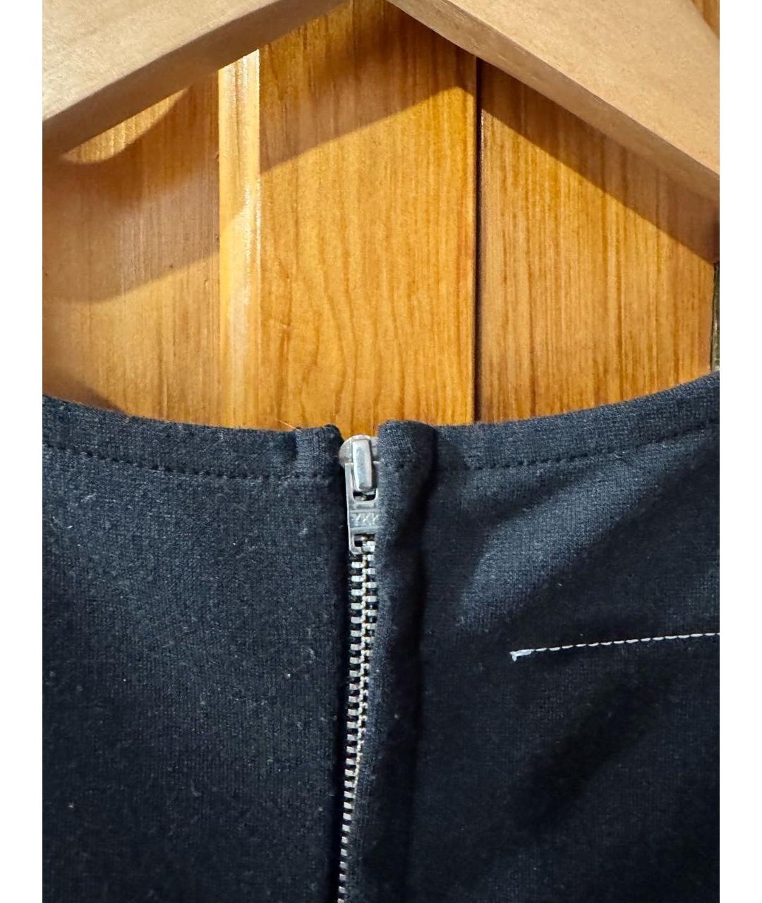 MM6 MAISON MARGIELA Черная кожаная майка, фото 4