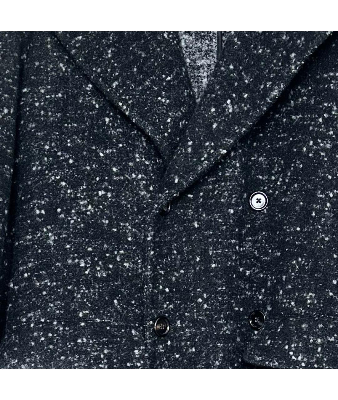 DOLCE&GABBANA Черное шерстяное пальто, фото 4