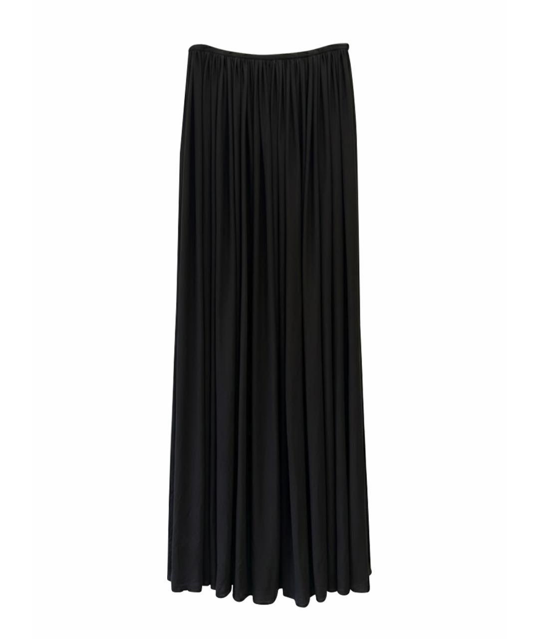 KHAITE Черная вискозная юбка макси, фото 1