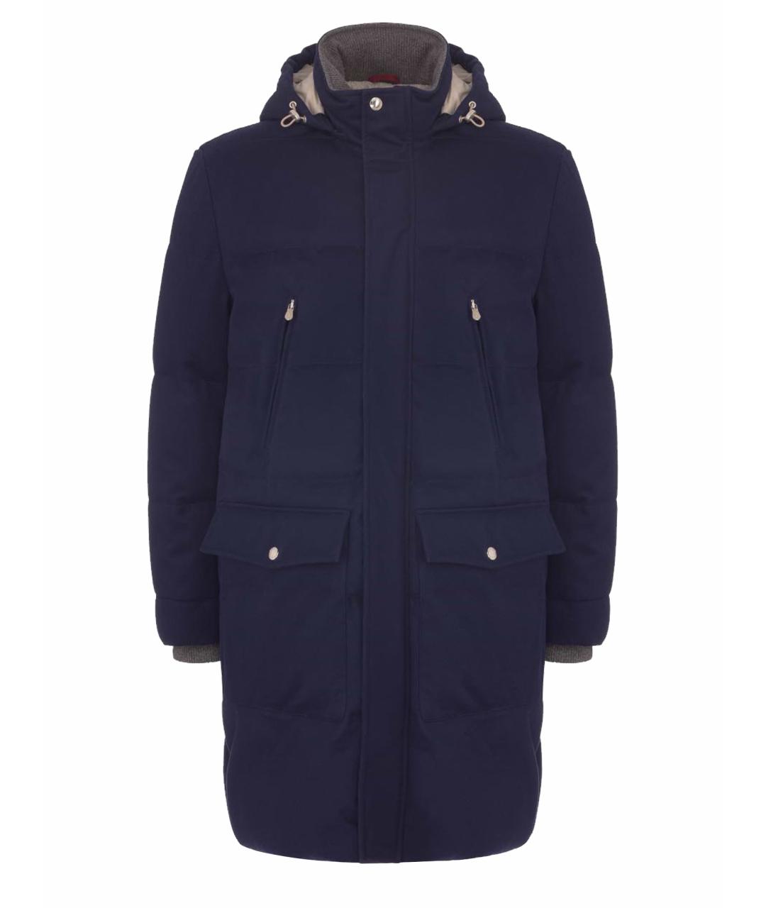 BRUNELLO CUCINELLI Синяя кашемировая куртка, фото 1