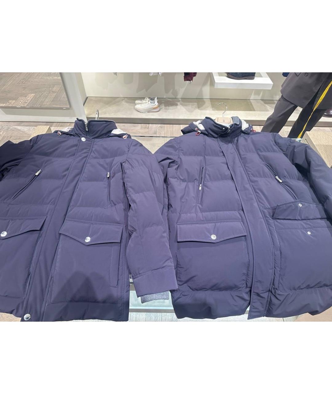 BRUNELLO CUCINELLI Синяя кашемировая куртка, фото 4