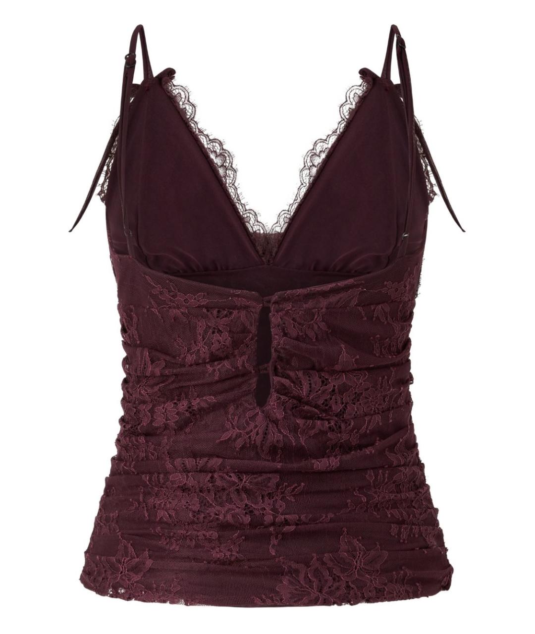 PINKO Бордовая полиамидовая майка, фото 2