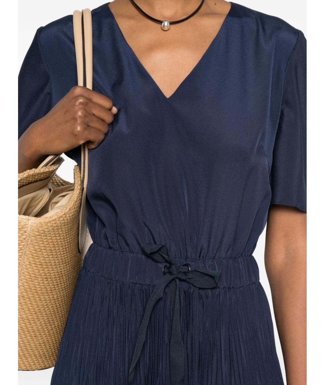 HERNO Синее полиэстеровое повседневное платье, фото 2