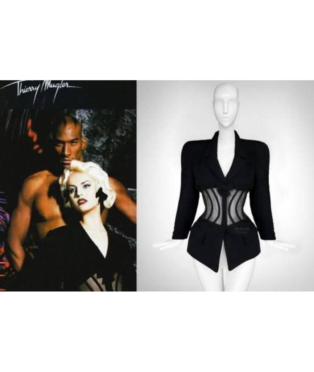 THIERRY MUGLER VINTAGE Черный костюм с юбками, фото 8