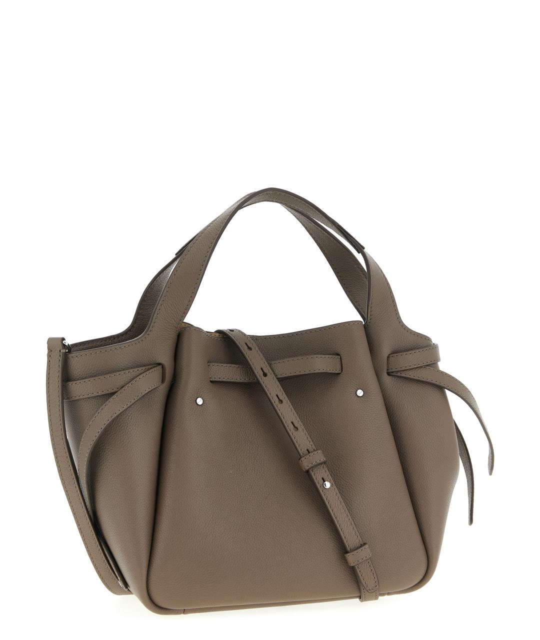 TORY BURCH Коричневая кожаная сумка тоут, фото 2