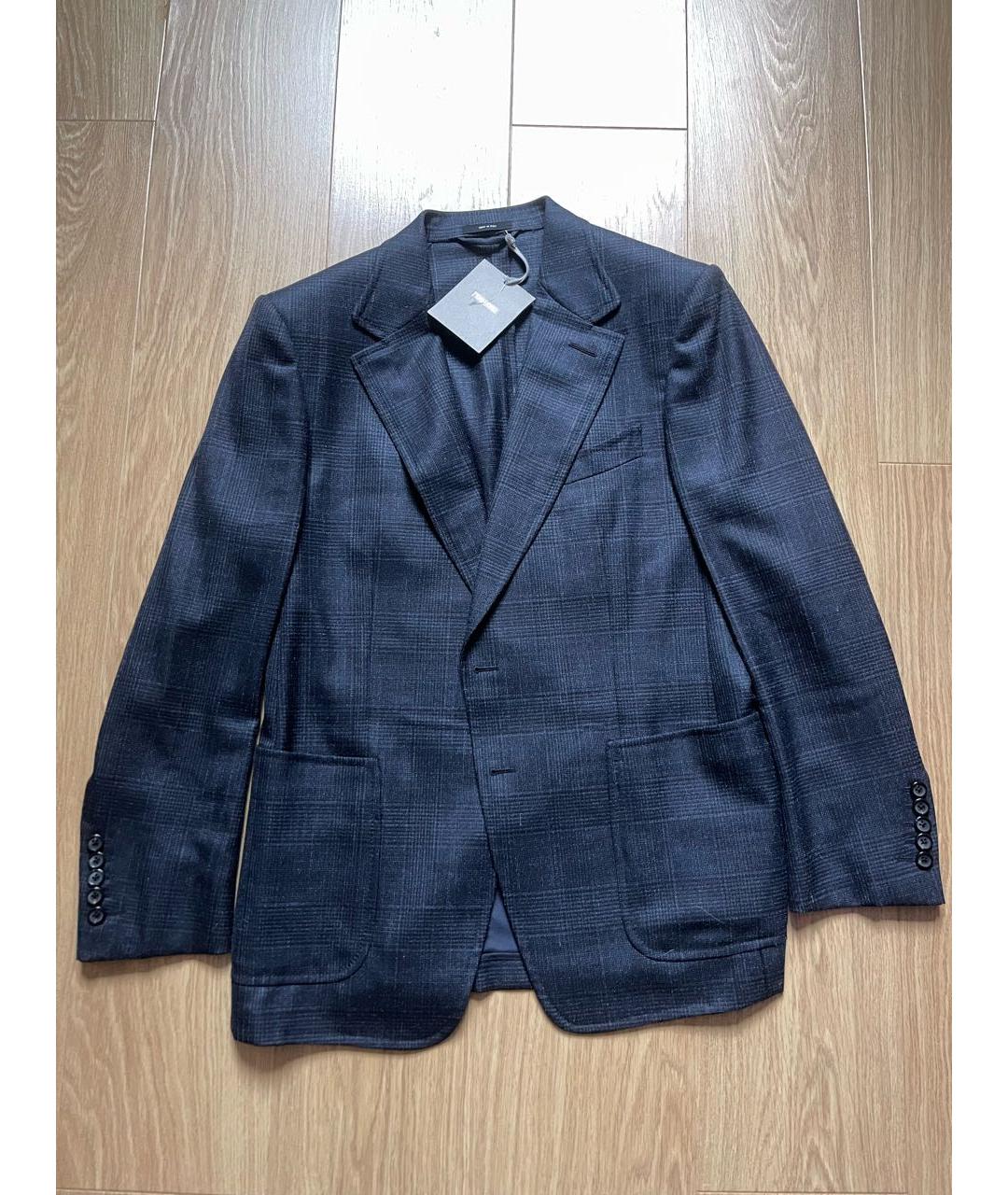 TOM FORD Синий шерстяной пиджак, фото 7