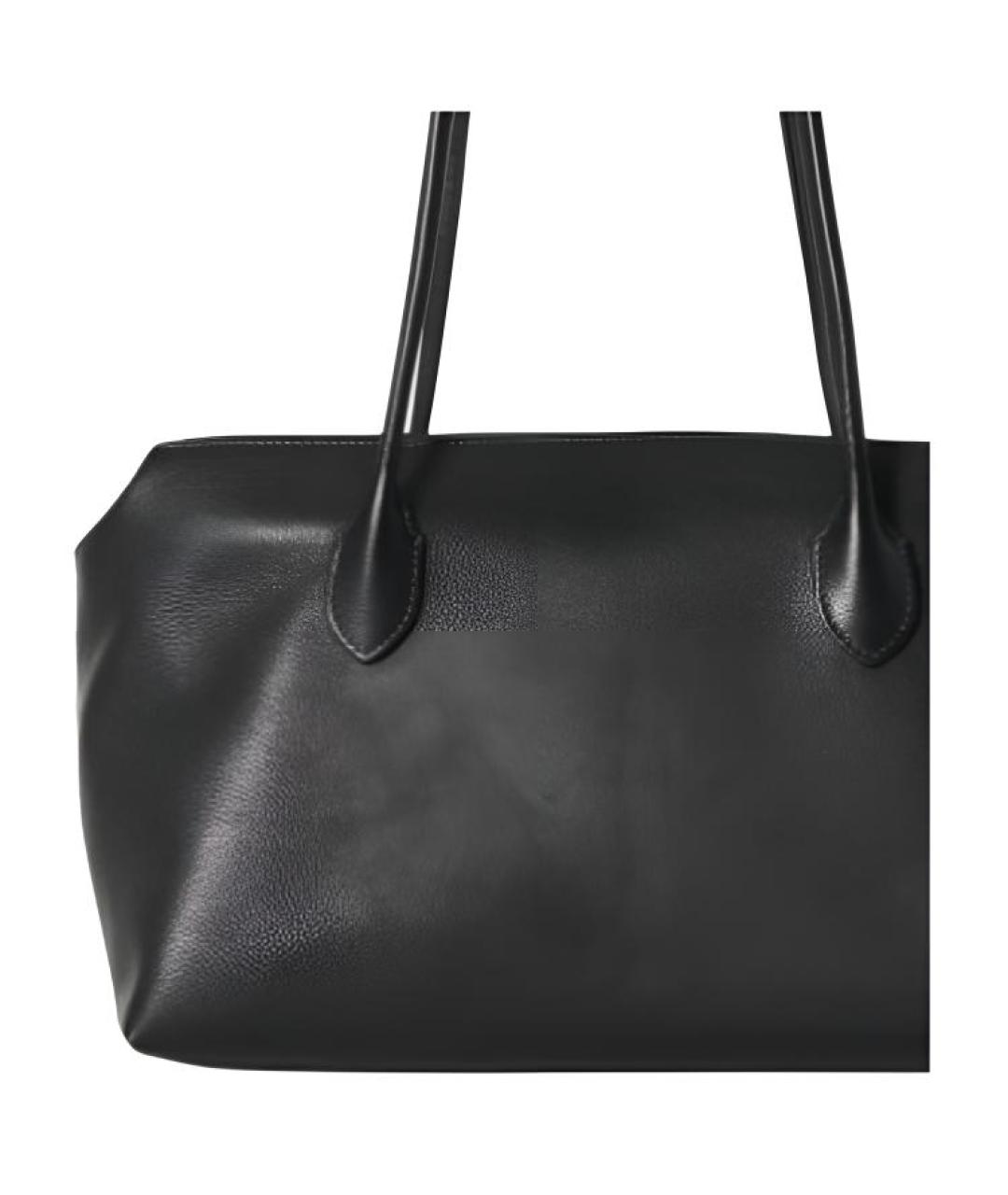 THE ROW Черная кожаная сумка тоут, фото 4