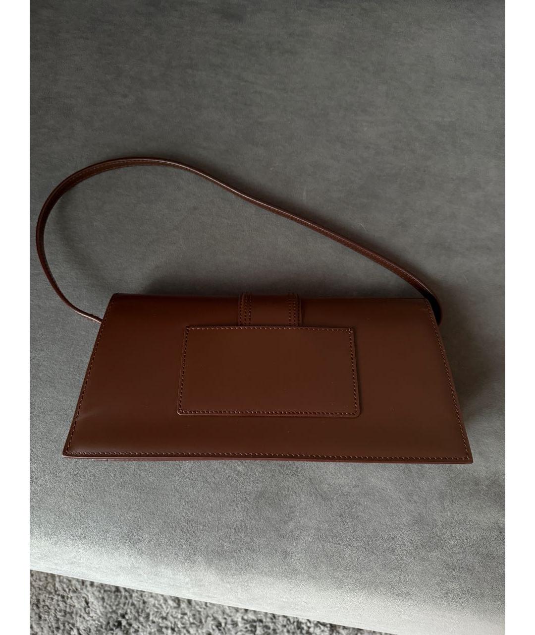 JACQUEMUS Коричневая сумка с короткими ручками из искусственной кожи, фото 3