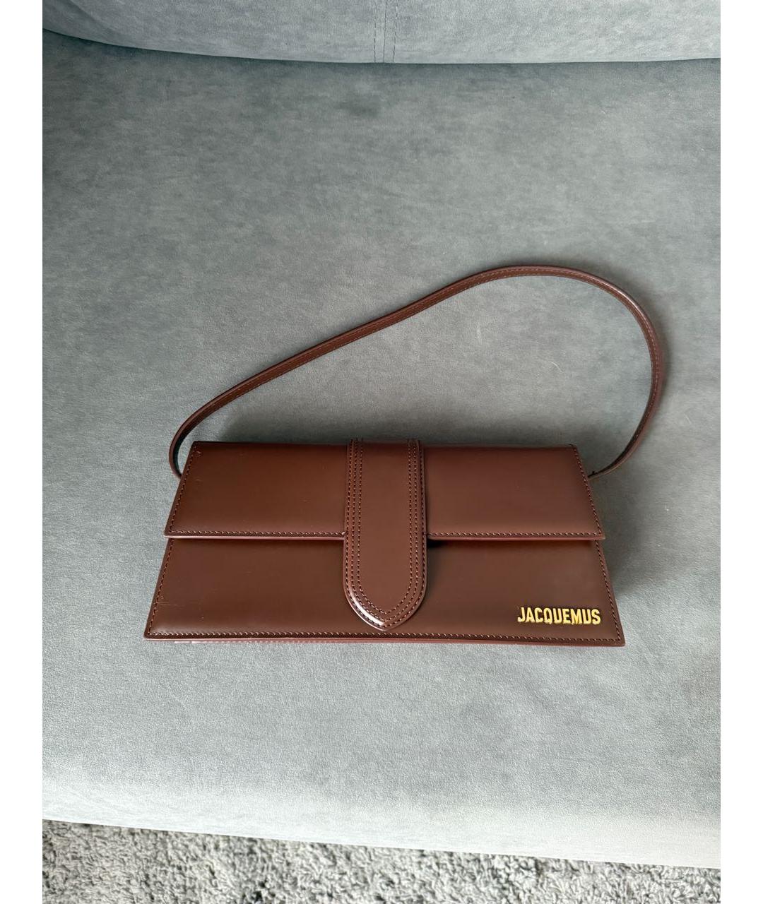 JACQUEMUS Коричневая сумка с короткими ручками из искусственной кожи, фото 7