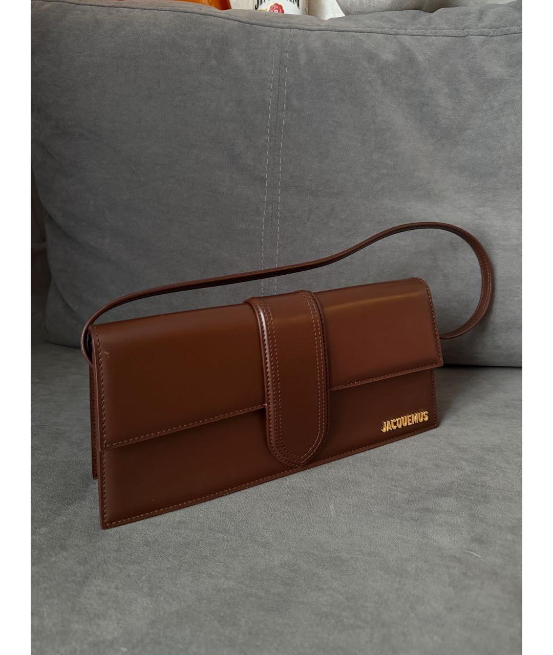 JACQUEMUS Коричневая сумка с короткими ручками из искусственной кожи, фото 2