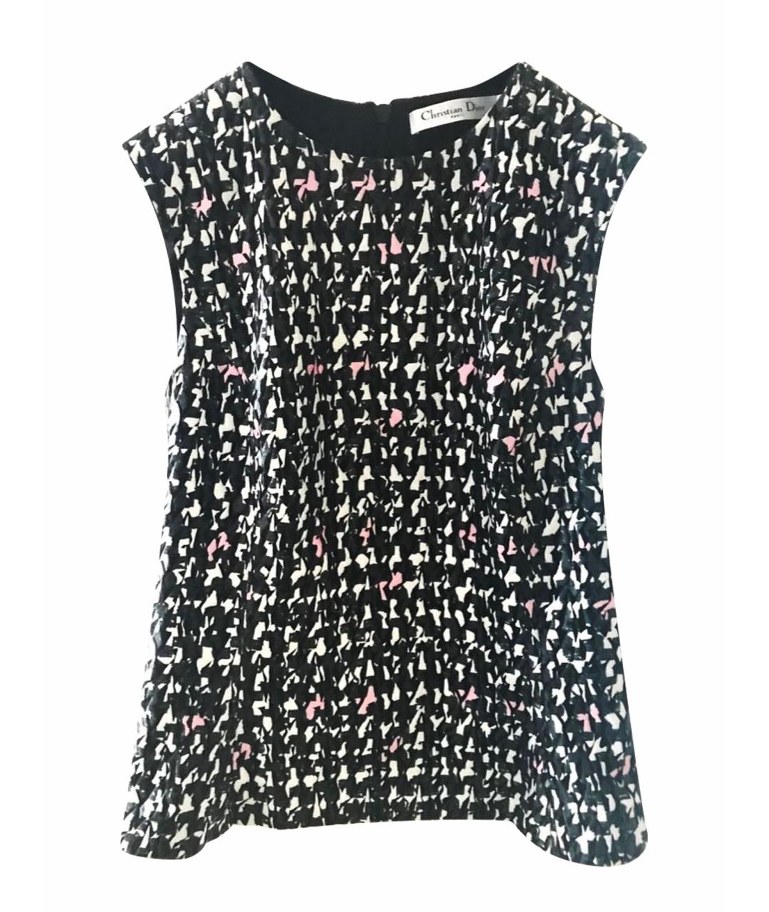 CHRISTIAN DIOR Черная полиэстеровая майка, фото 1