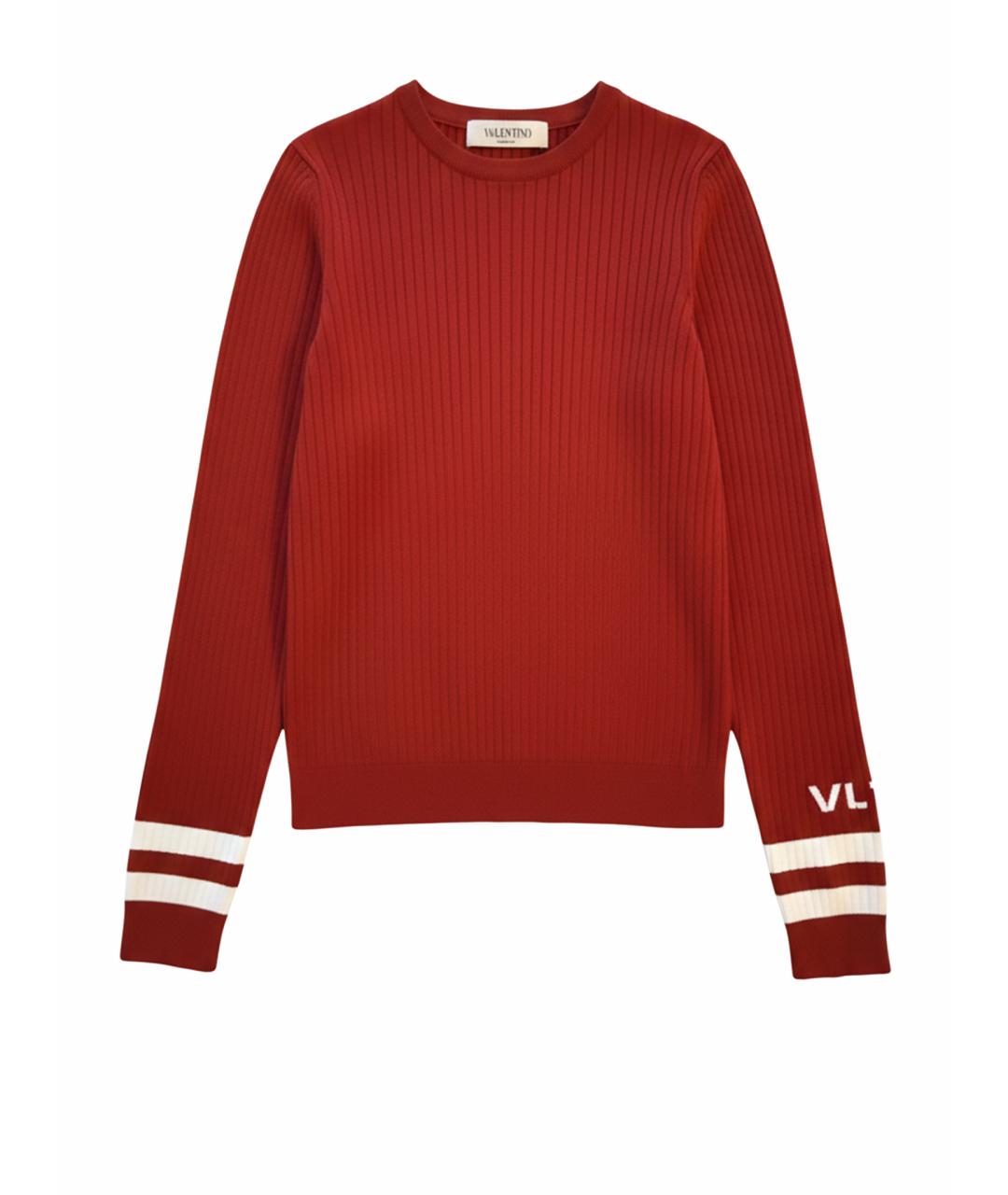 VALENTINO Красный вискозный джемпер / свитер, фото 1
