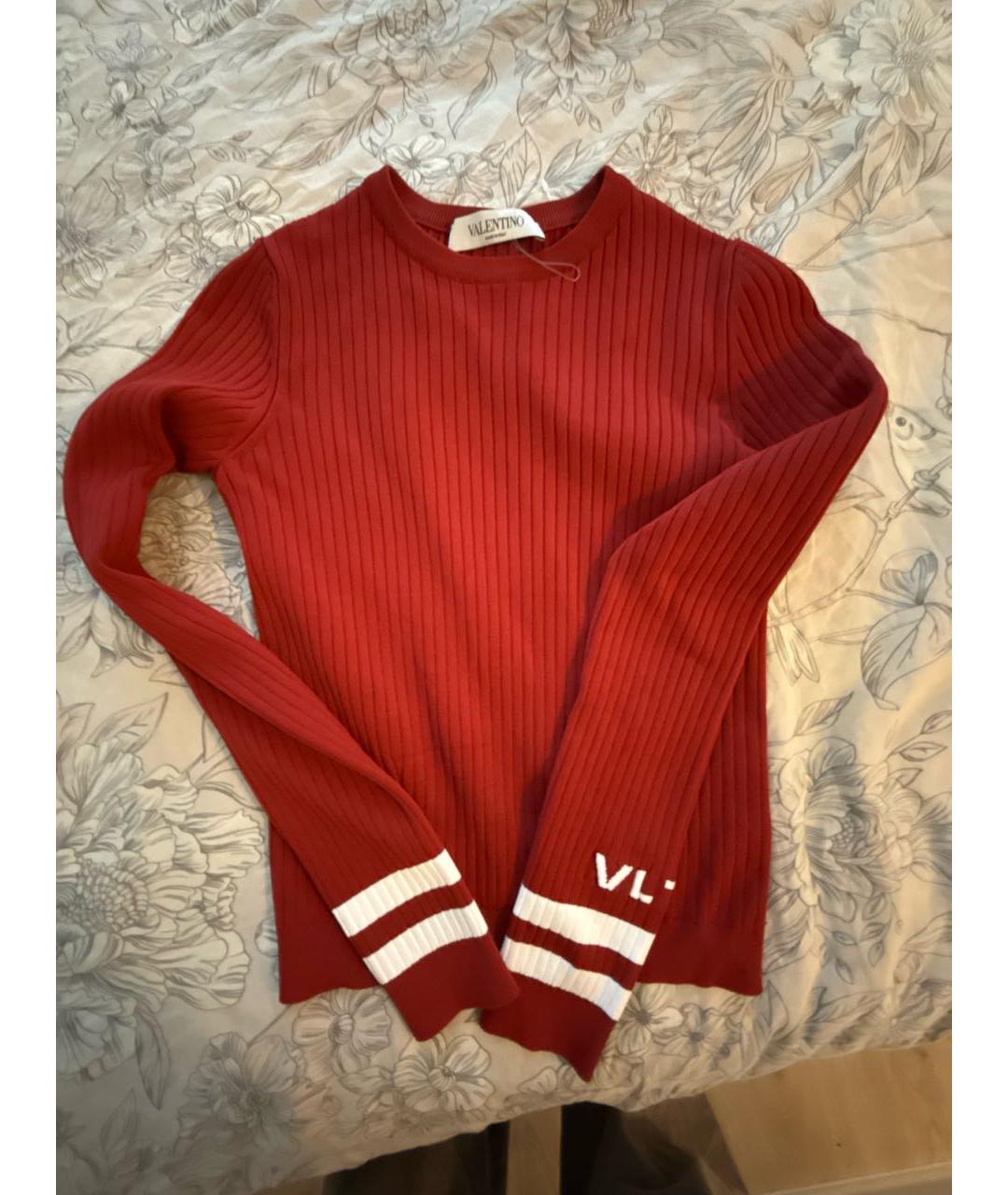 VALENTINO Красный вискозный джемпер / свитер, фото 5