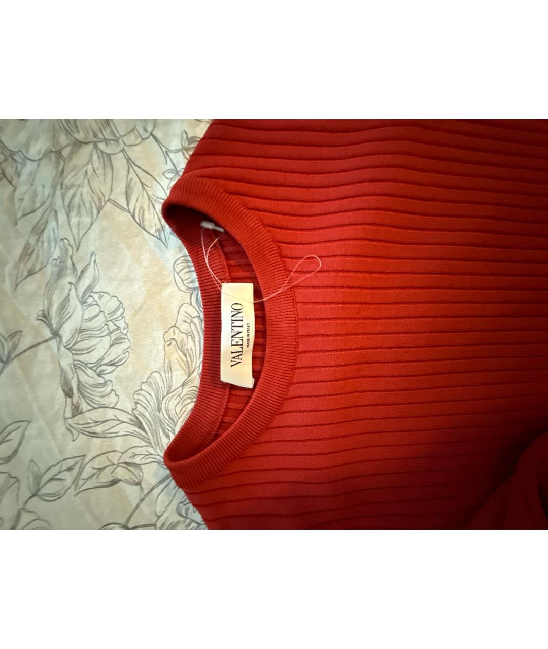 VALENTINO Красный вискозный джемпер / свитер, фото 3