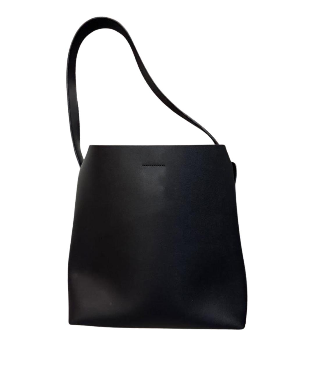 ARKET Черная кожаная сумка тоут, фото 1