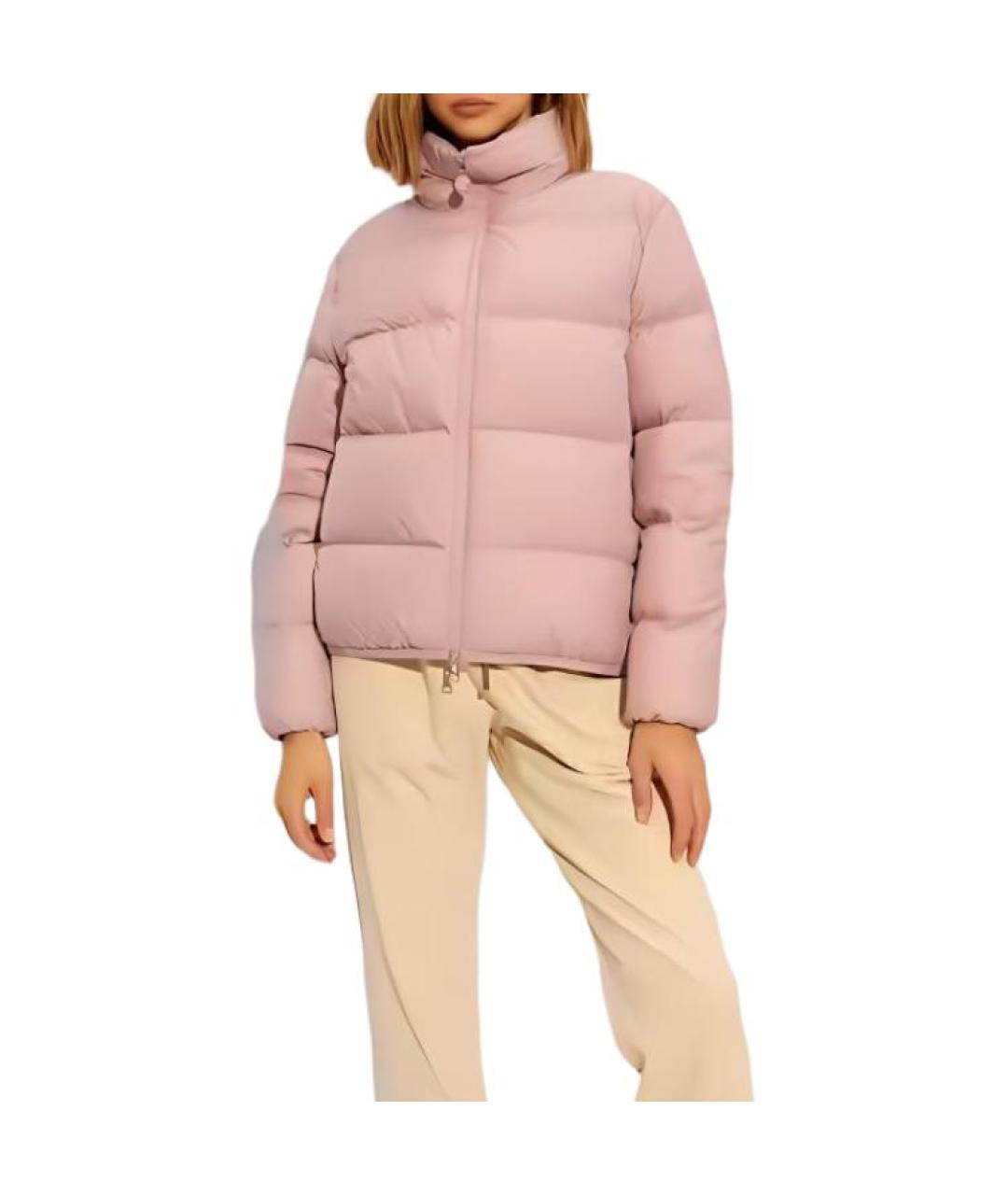 MONCLER Розовая полиамидовая куртка, фото 5