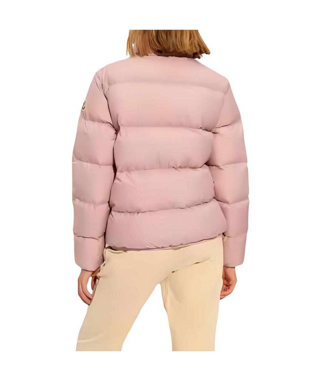MONCLER Розовая полиамидовая куртка, фото 6