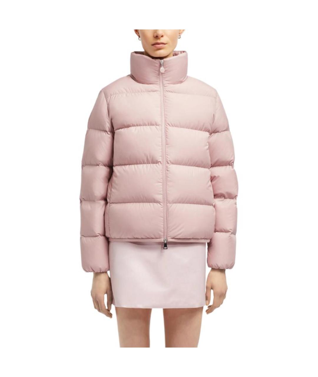 MONCLER Розовая полиамидовая куртка, фото 4