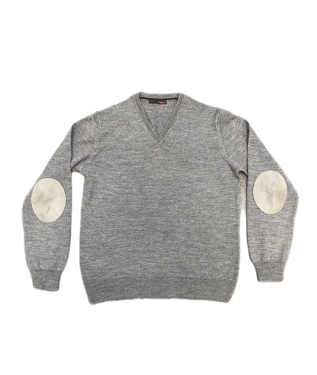 UNGARO Серый шерстяной джемпер / свитер, фото 1