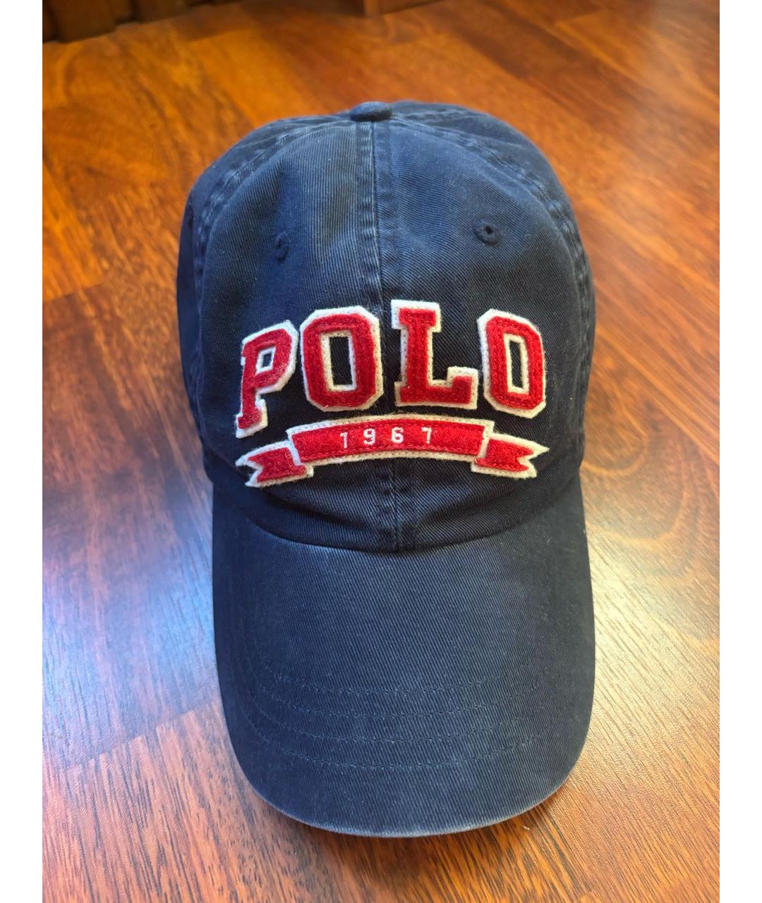 POLO RALPH LAUREN Темно-синяя хлопковая кепка/бейсболка, фото 4