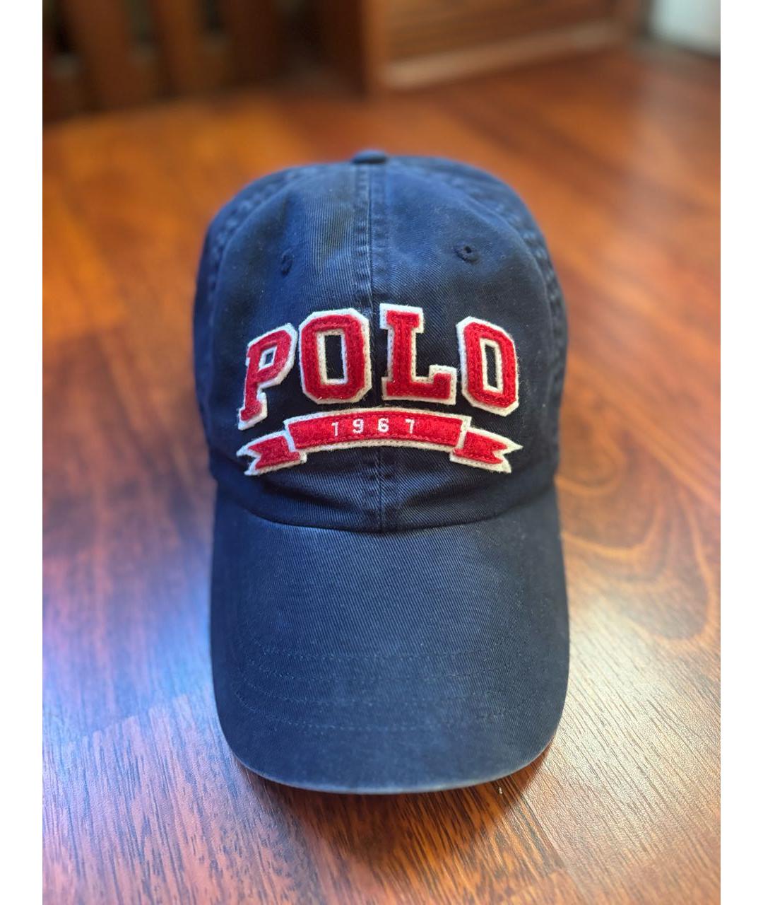 POLO RALPH LAUREN Темно-синяя хлопковая кепка/бейсболка, фото 8