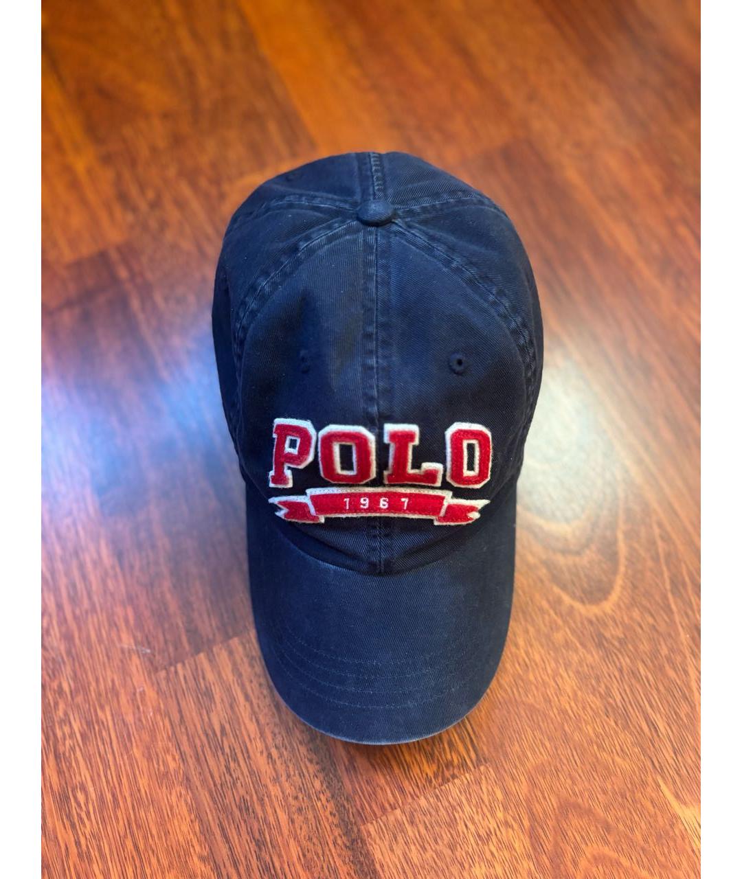 POLO RALPH LAUREN Темно-синяя хлопковая кепка/бейсболка, фото 9