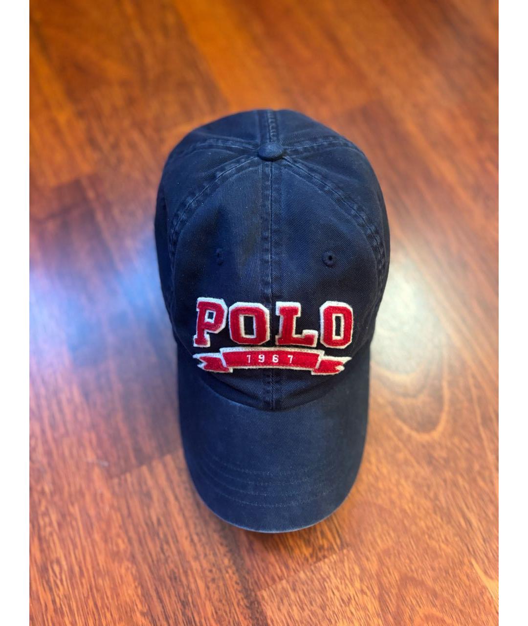 POLO RALPH LAUREN Темно-синяя хлопковая кепка/бейсболка, фото 6