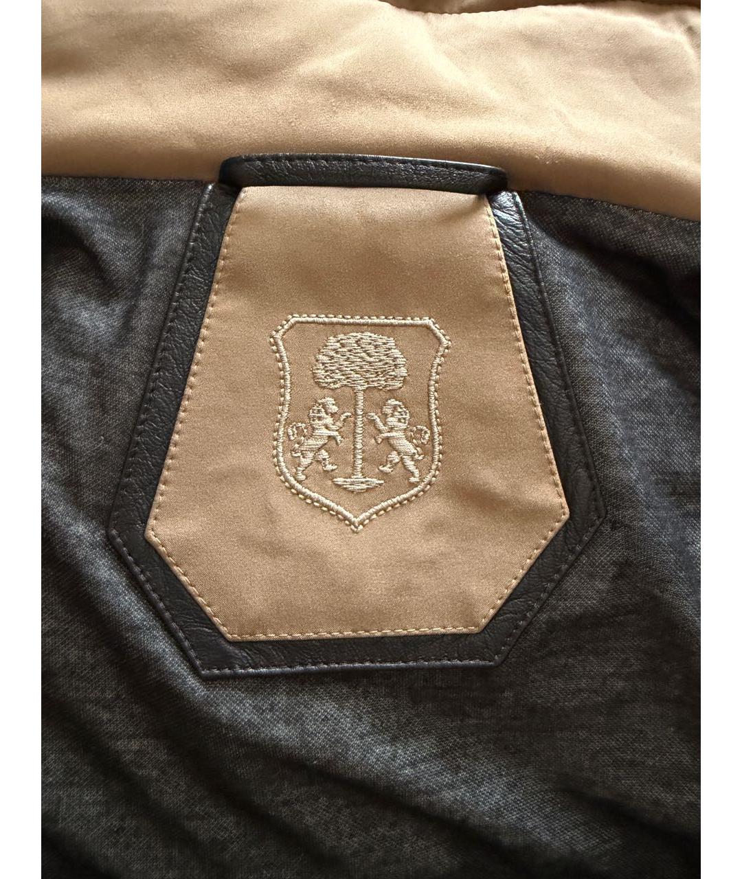 CORNELIANI Бежевый полиэстеровый пуховик, фото 3