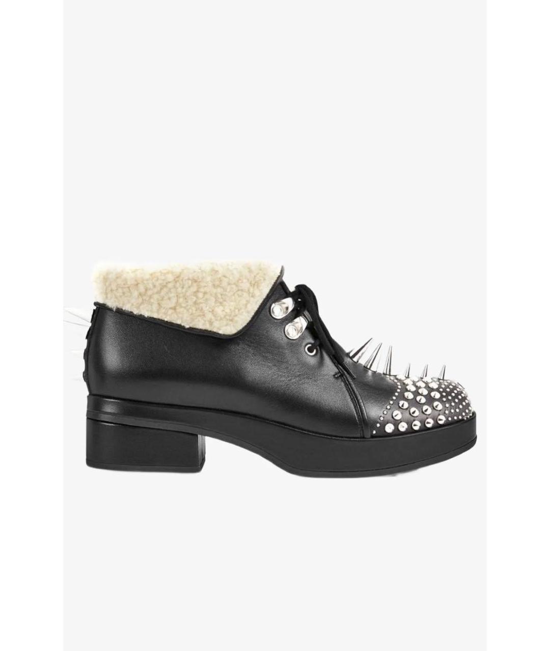 GUCCI Черные кожаные ботинки, фото 9