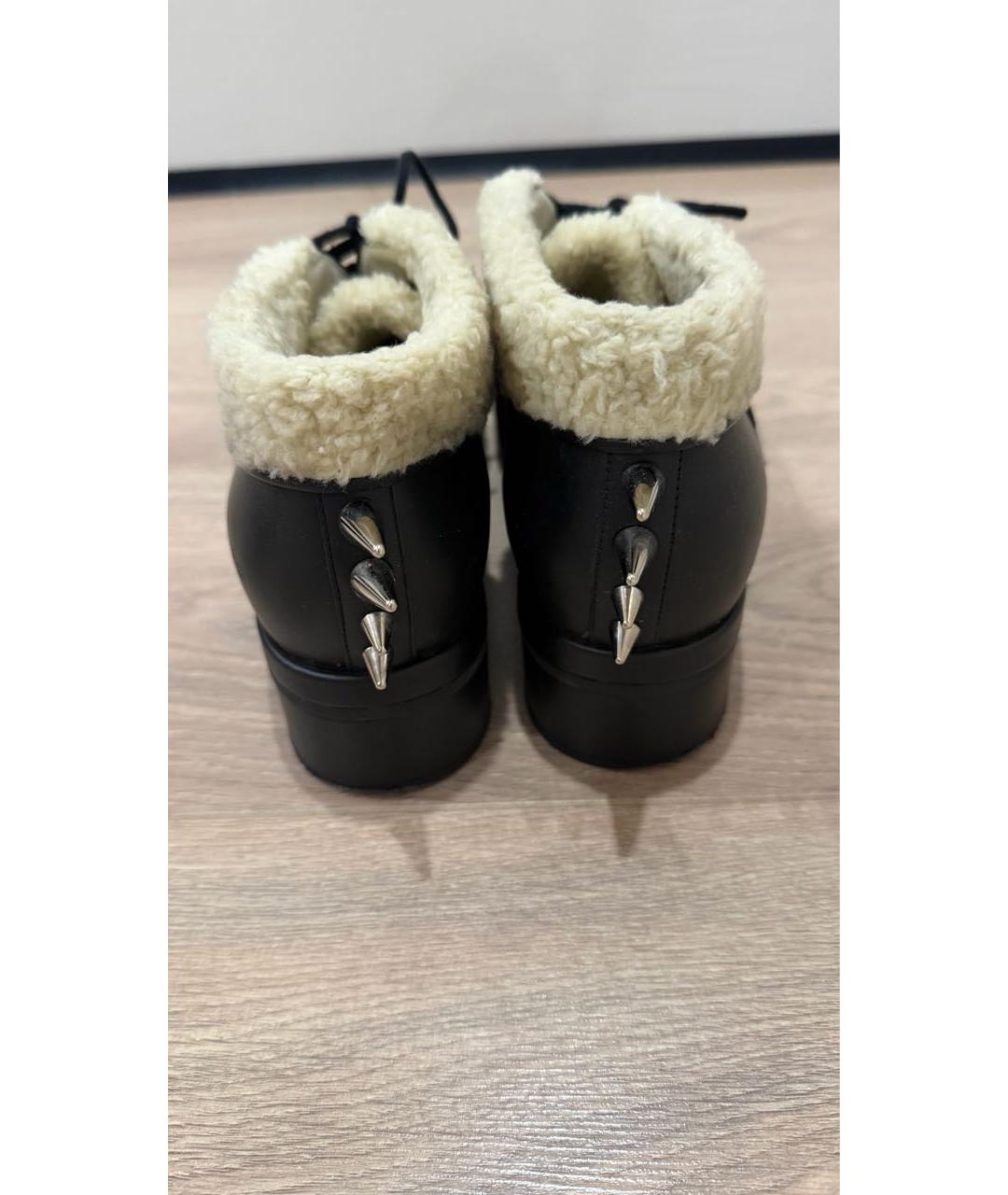 GUCCI Черные кожаные ботинки, фото 4