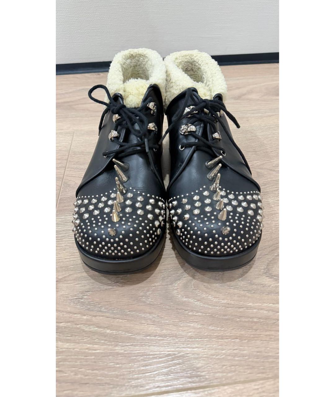 GUCCI Черные кожаные ботинки, фото 6