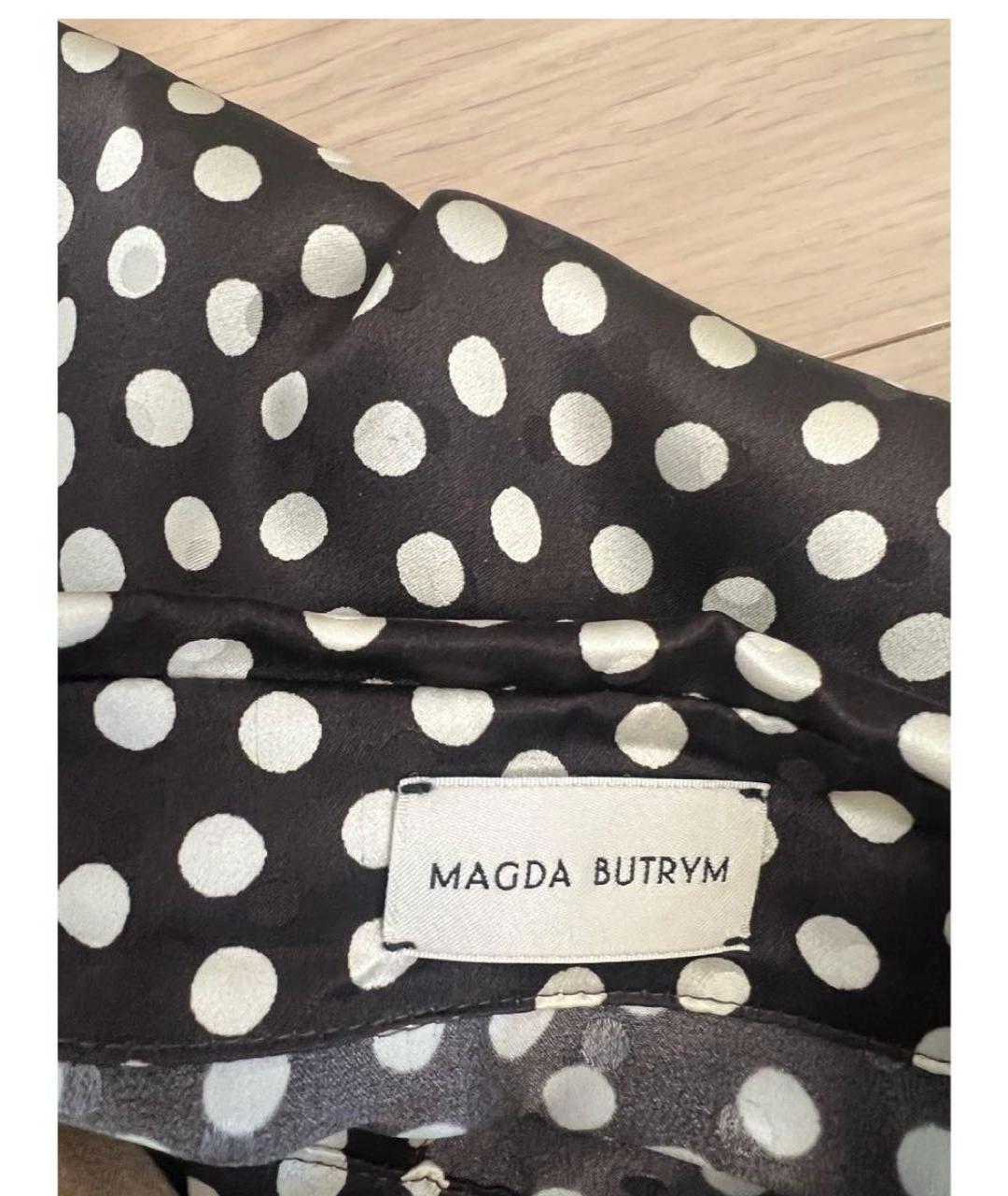 MAGDA BUTRYM Коричневое шелковое коктейльное платье, фото 4