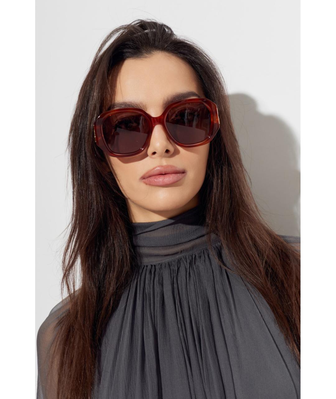 CHLOE Коричневые солнцезащитные очки, фото 4