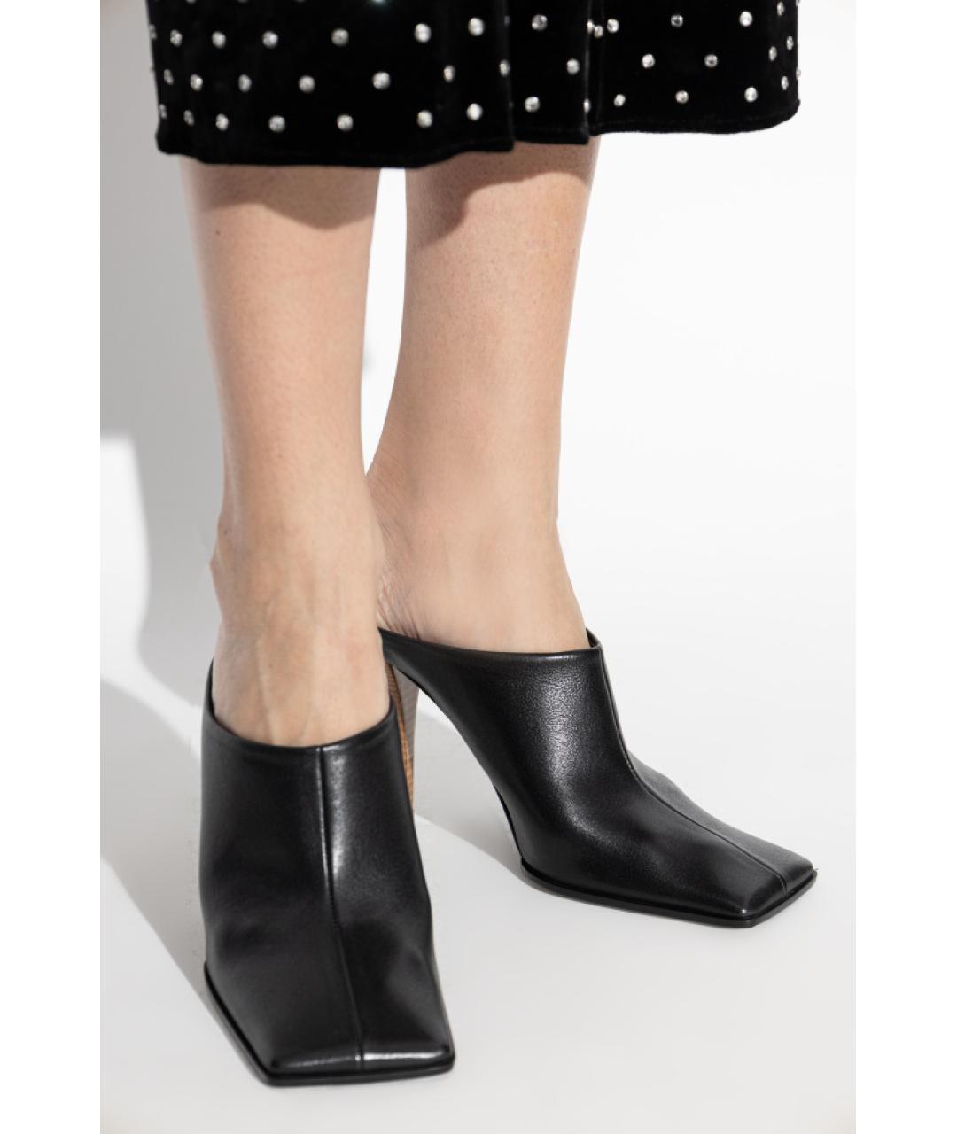 ALAIA Черные кожаные мюли, фото 2