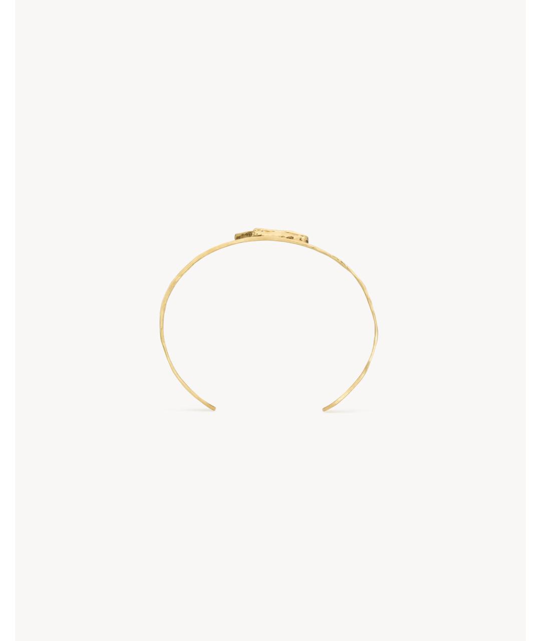 SAINT LAURENT Золотой латунный браслет, фото 2