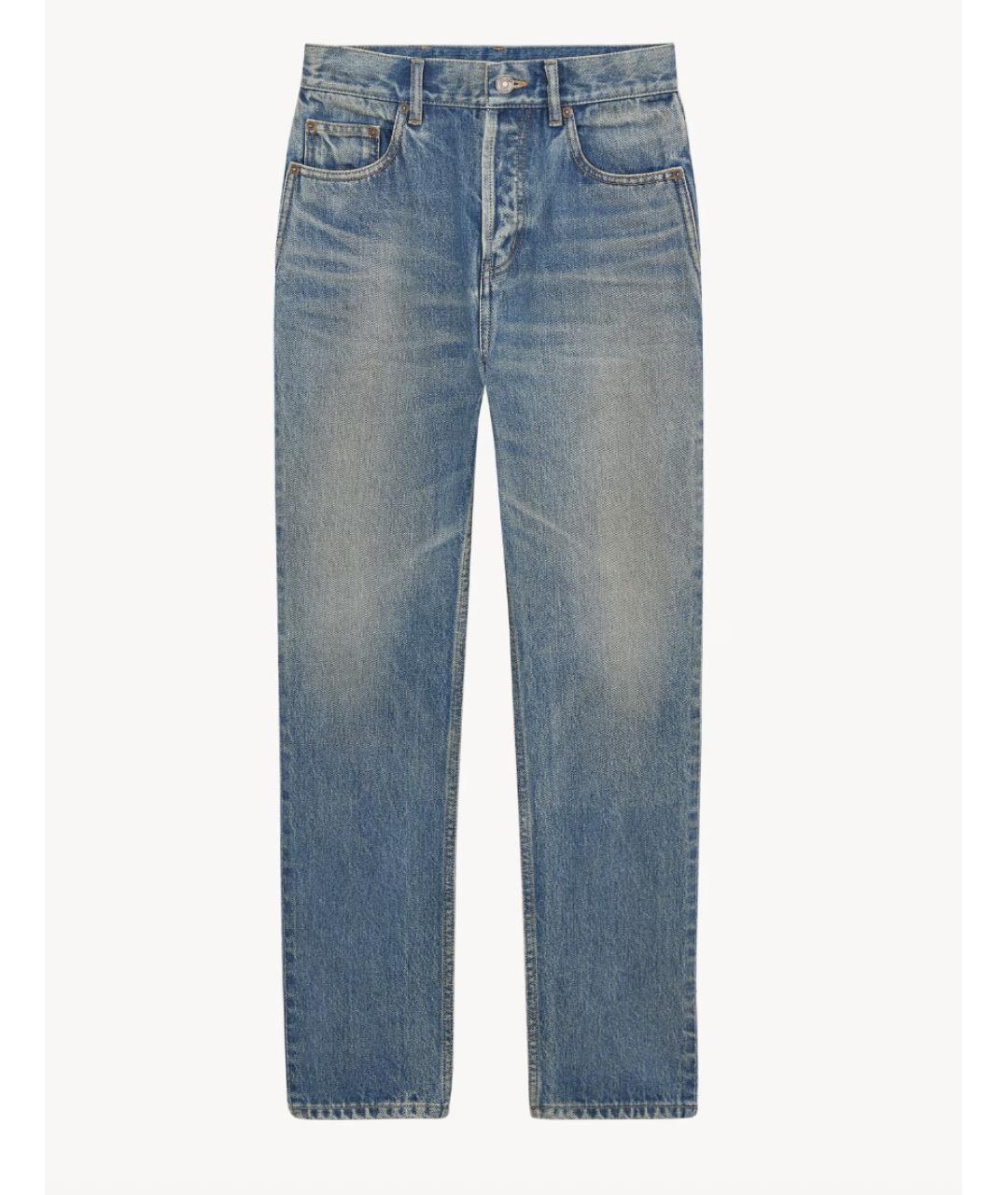 SAINT LAURENT Синие прямые джинсы, фото 4