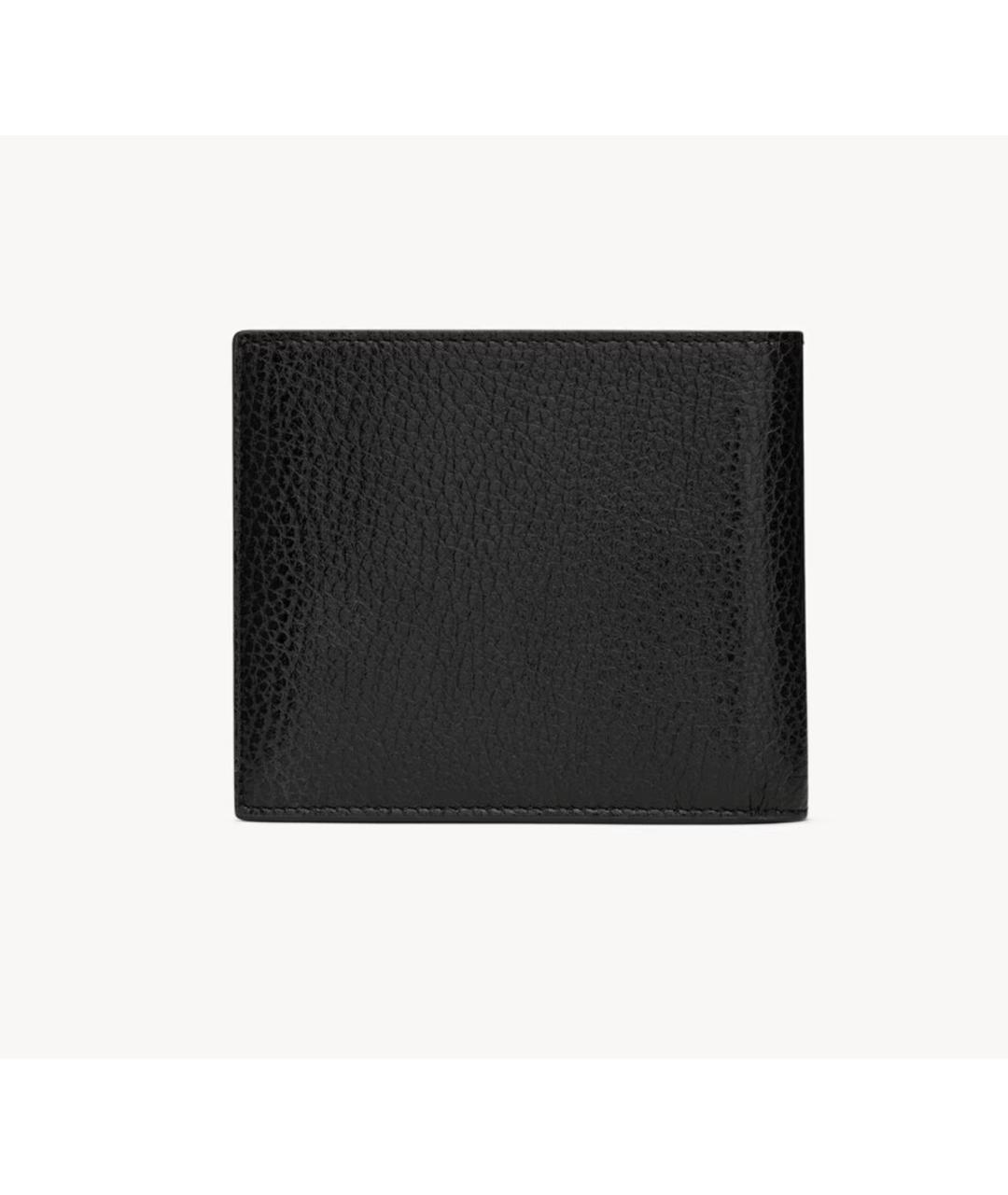 SAINT LAURENT Черный кожаный кошелек, фото 2