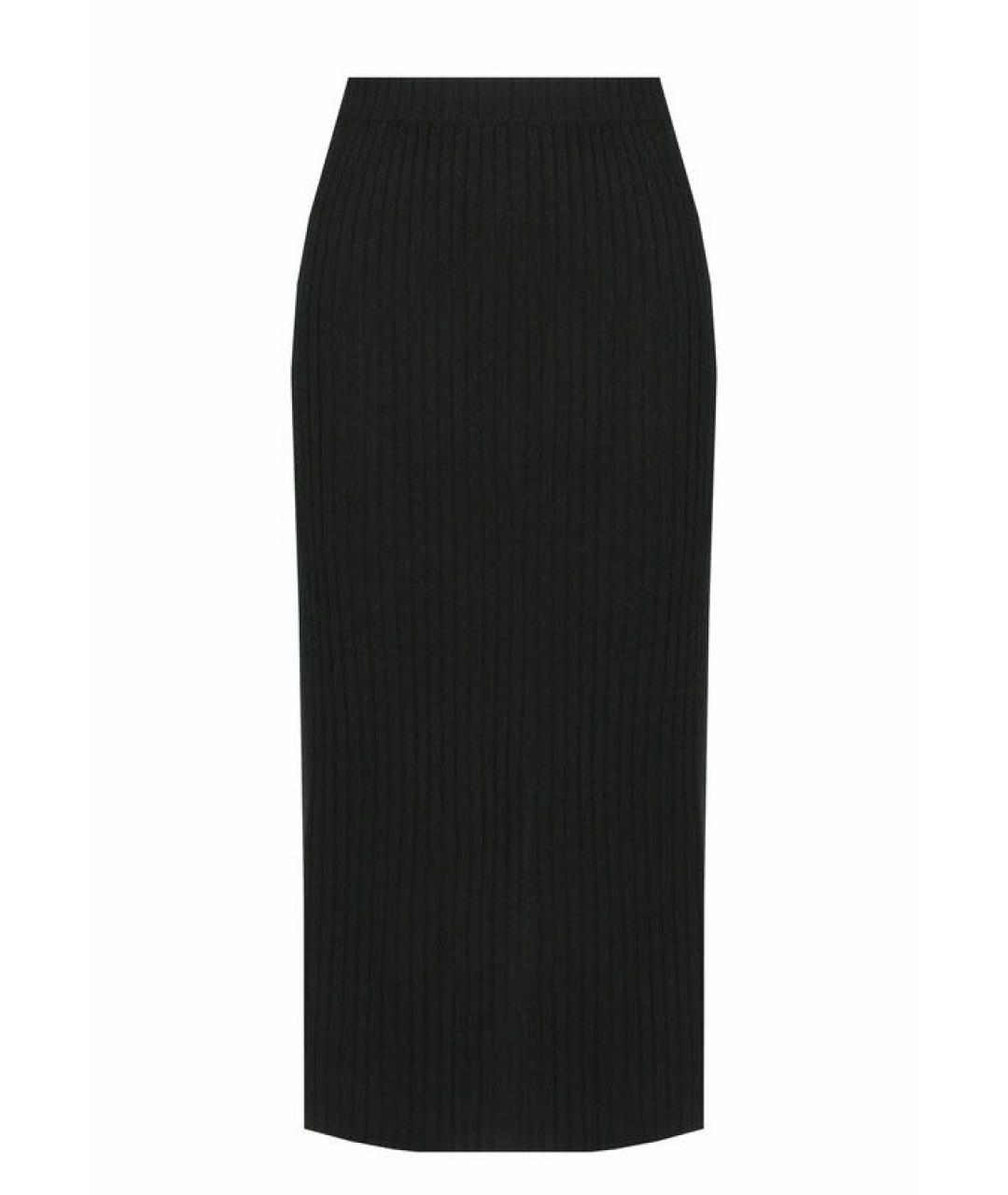 ALLUDE Черная кашемировая юбка миди, фото 1