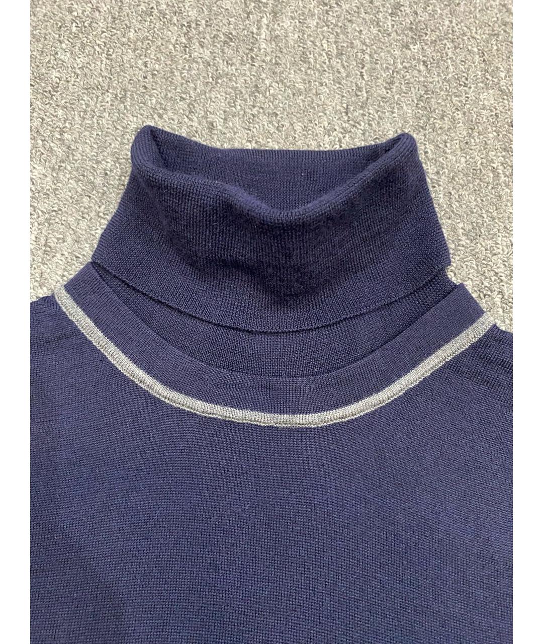 GIVENCHY Темно-синяя шерстяная водолазка, фото 3