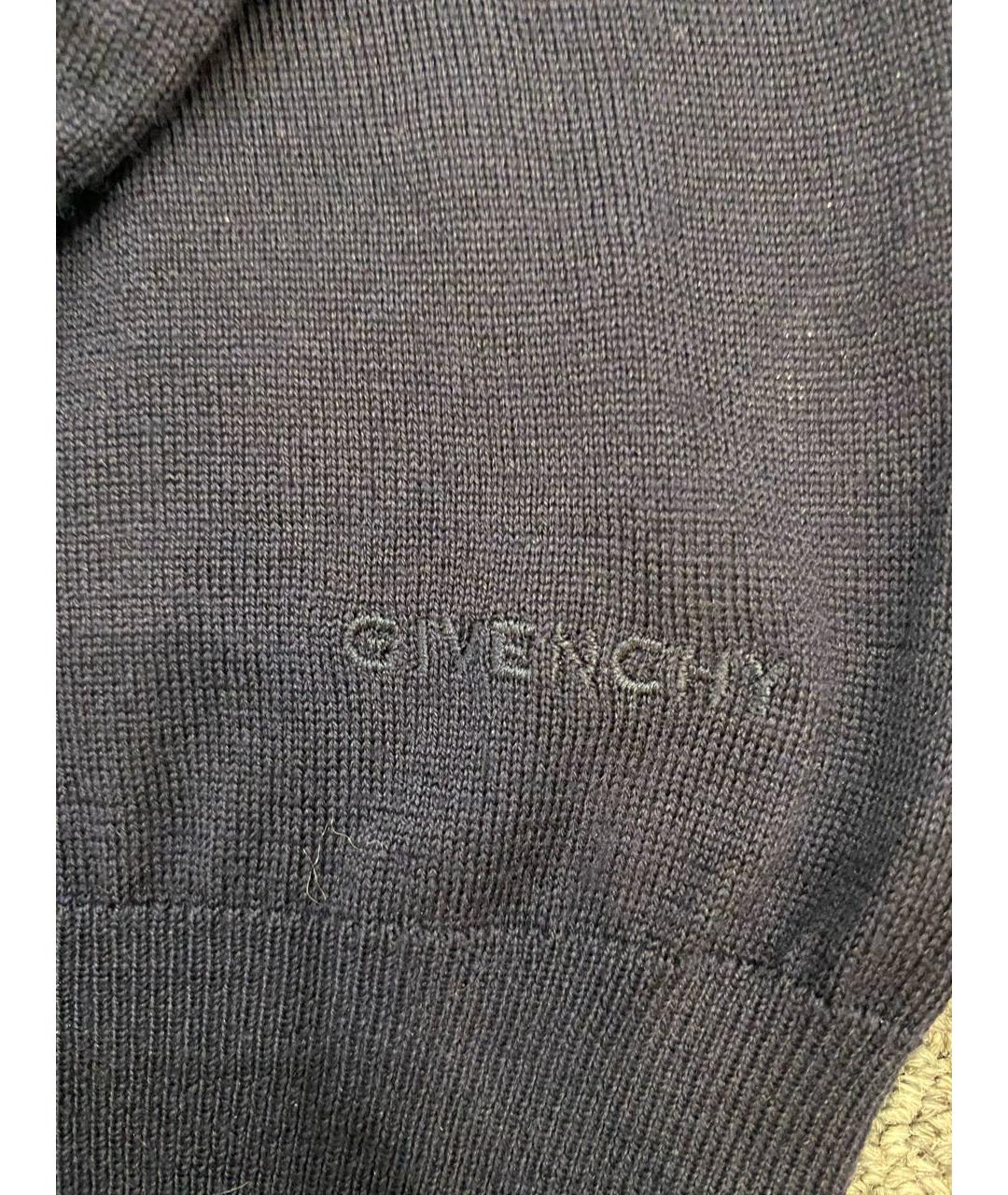 GIVENCHY Темно-синяя шерстяная водолазка, фото 4