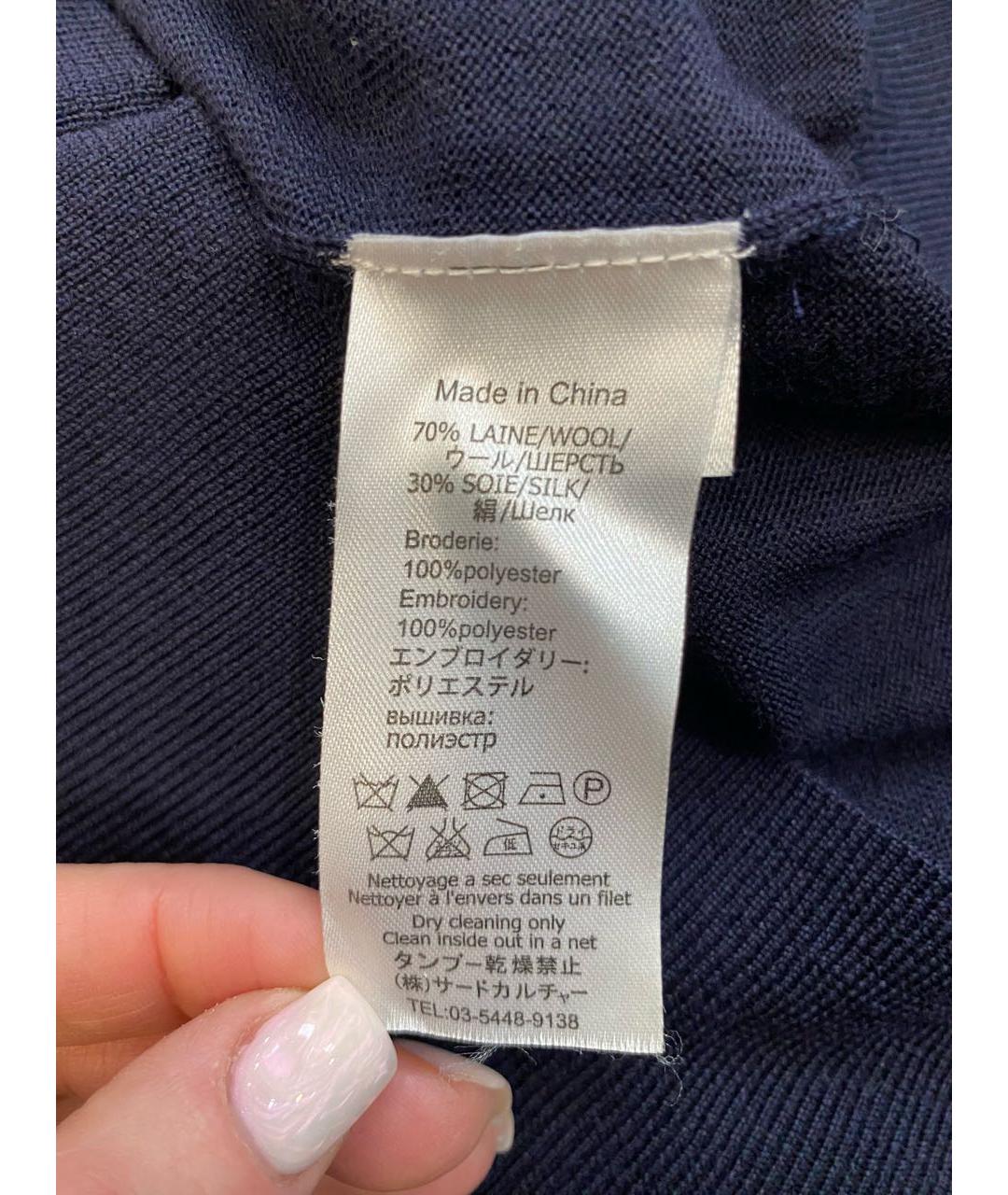 GIVENCHY Темно-синяя шерстяная водолазка, фото 5