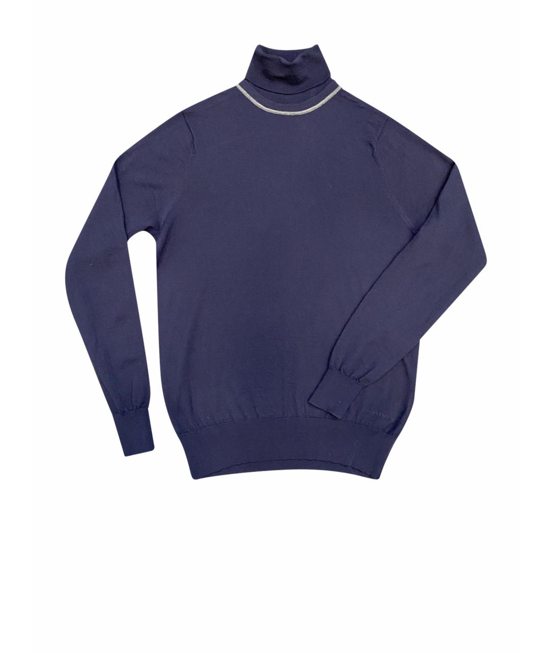 GIVENCHY Темно-синяя шерстяная водолазка, фото 1