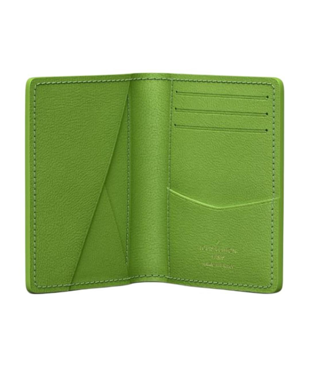 LOUIS VUITTON Зеленый кардхолдер, фото 3