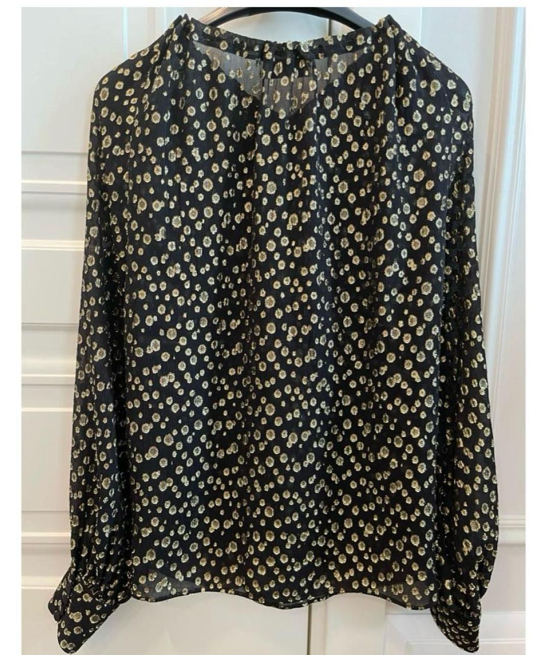 SAINT LAURENT Черная шелковая блузы, фото 2