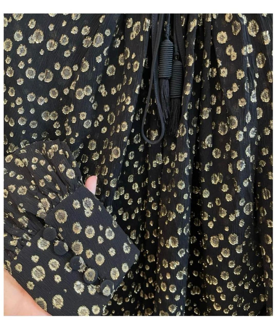 SAINT LAURENT Черная шелковая блузы, фото 3