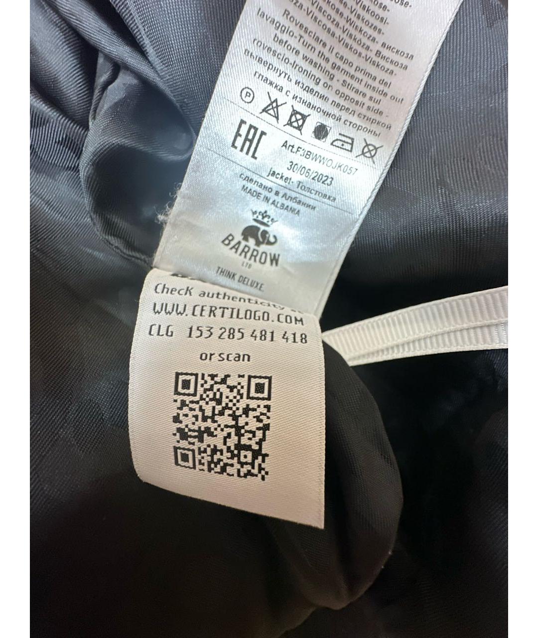 BARROW Черная шерстяная куртка, фото 6