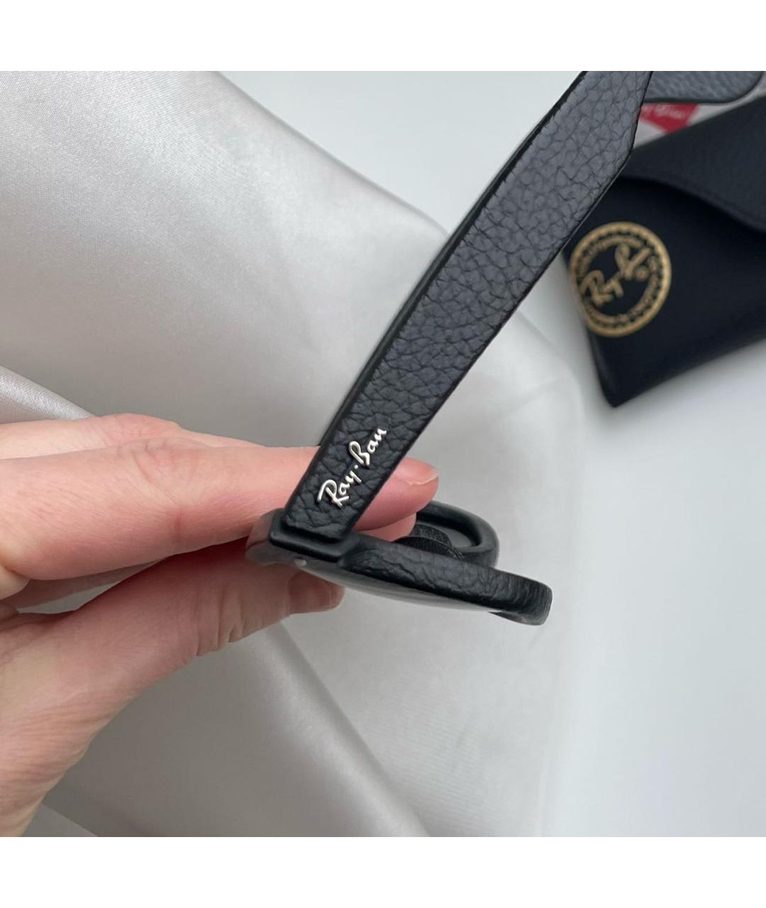 RAY BAN Черные солнцезащитные очки, фото 5