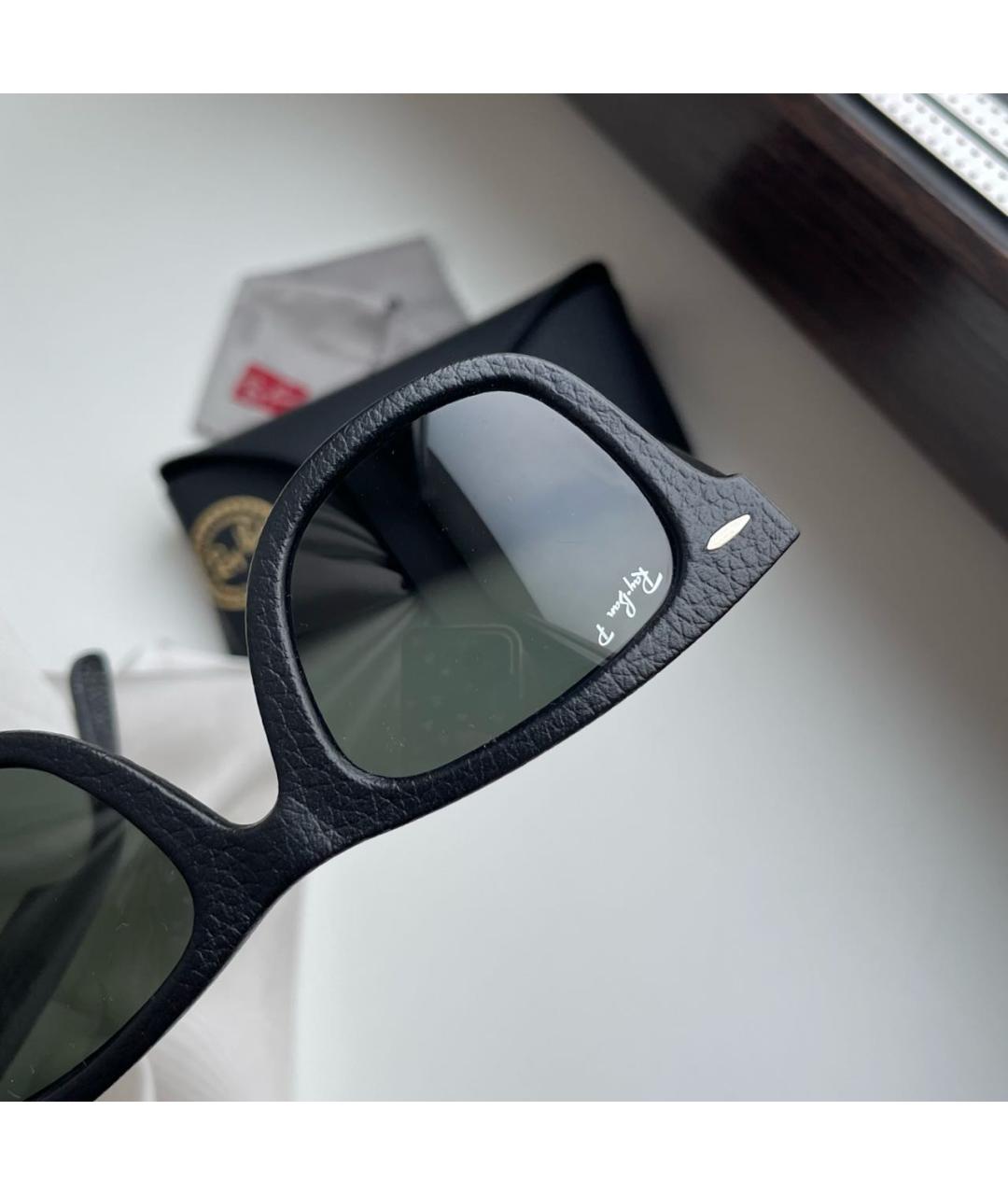 RAY BAN Черные солнцезащитные очки, фото 7