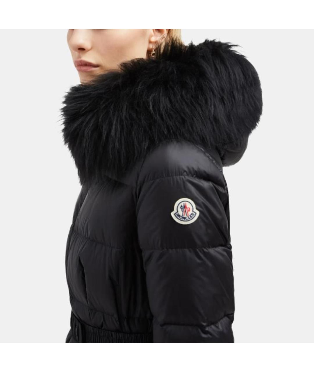 MONCLER Черный полиамидовый пуховик, фото 3