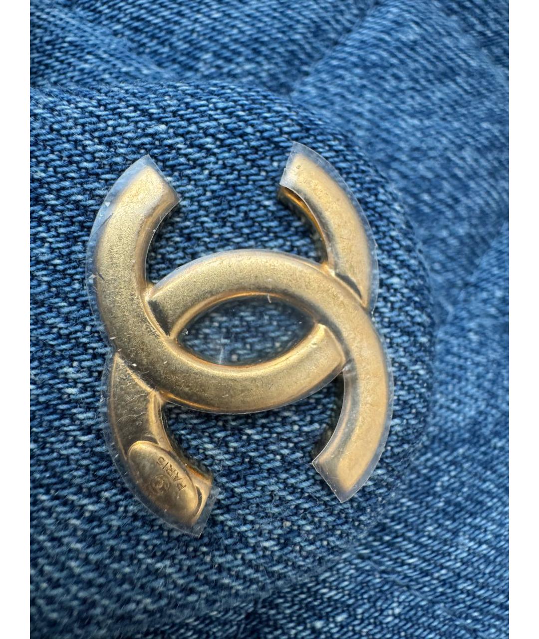 CHANEL Синяя деним сумка тоут, фото 5